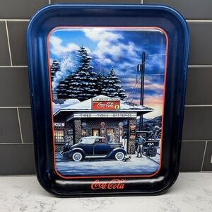 Coca-Cola Winter Scene Metal Tray